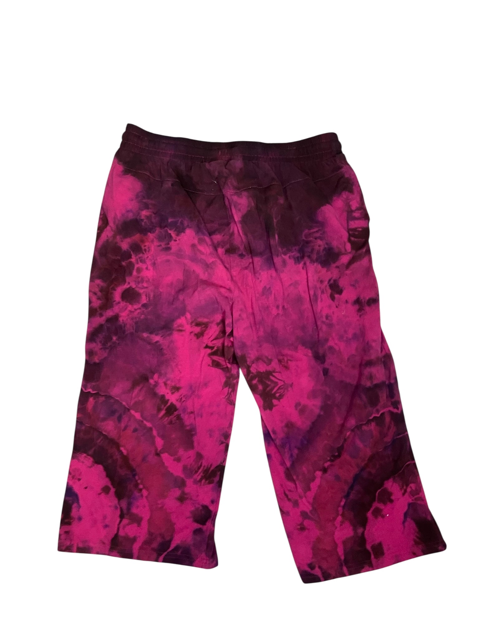 Magenta Tie Dye Capri Sweatpants- XL