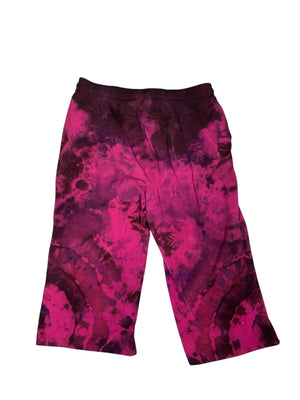 Magenta Tie Dye Capri Sweatpants- XL