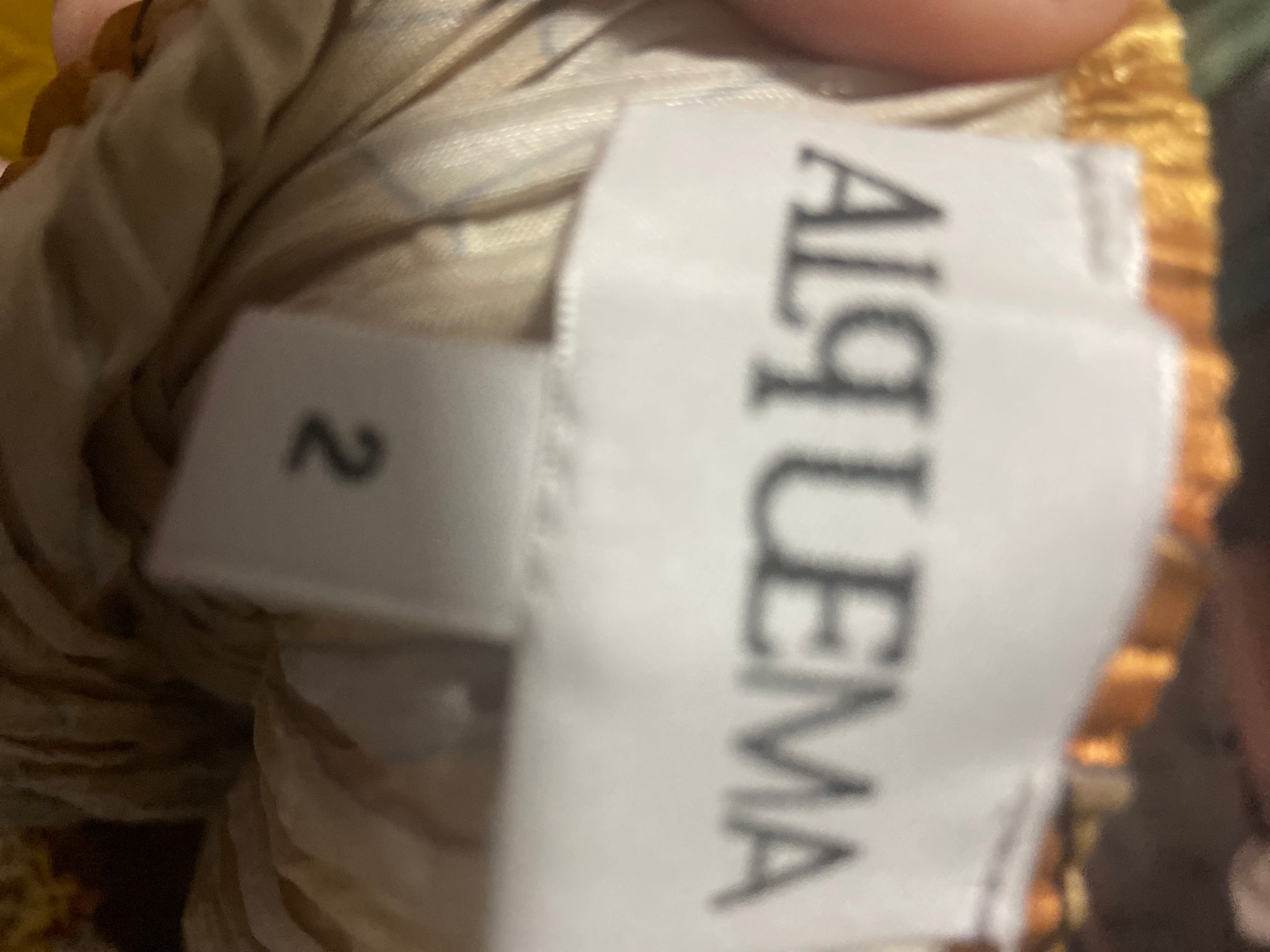 Alquema Golden Feather Smash Pocket Dress Glossy Size 2