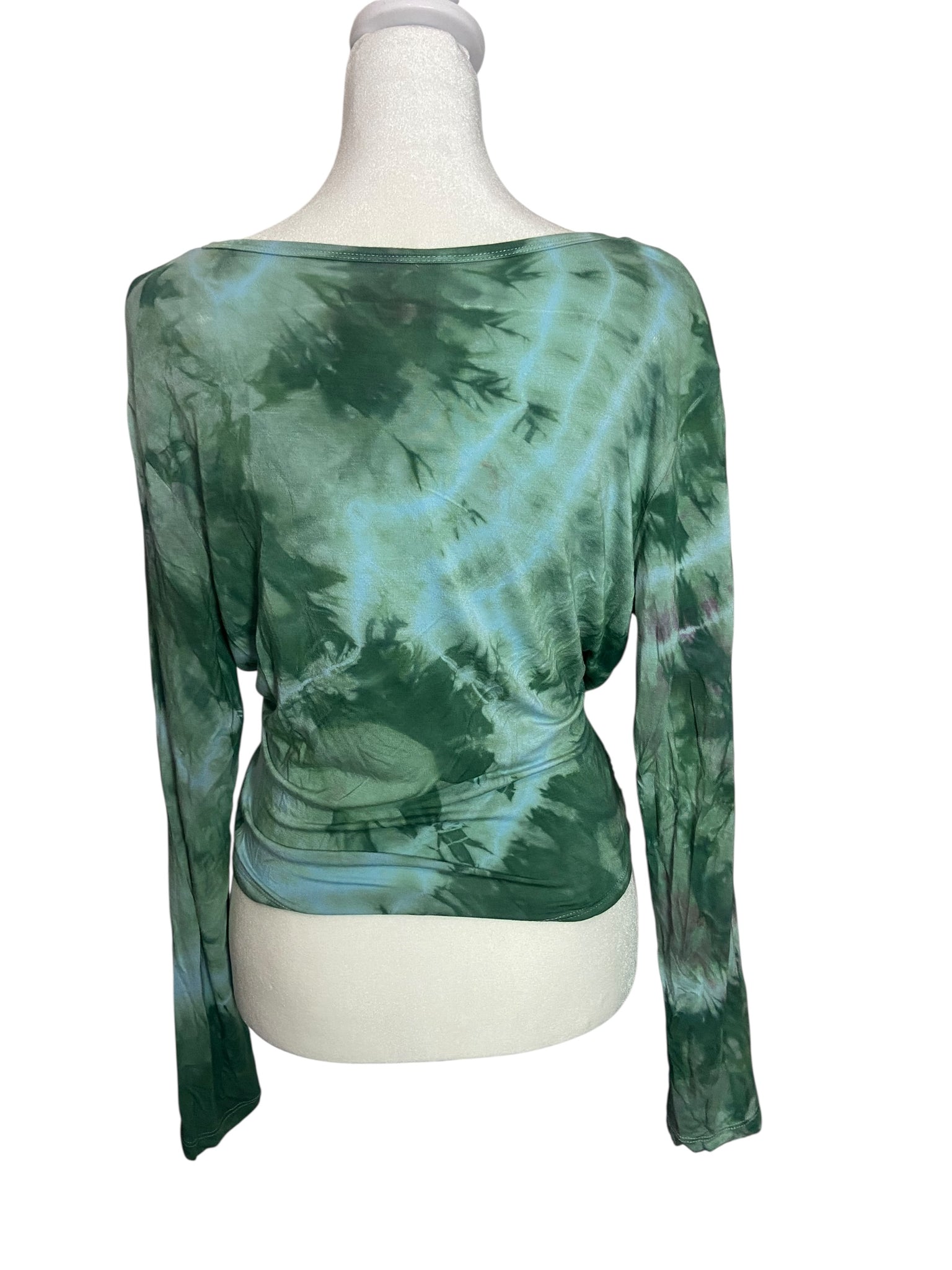 Agate Tie Dye Wrap Top-XL