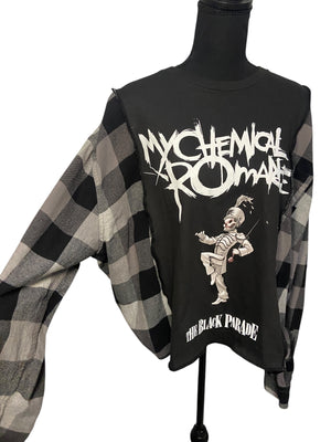 My Chemical Romance Upcycled Flannel Shirt- 2XL