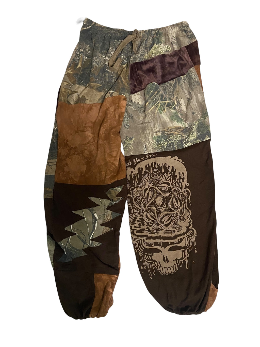 Camo Dead Patchwork Sweatpants(Read Description)