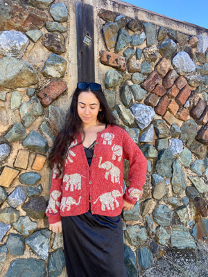 Grateful Elephant Vintage Sweater- Large