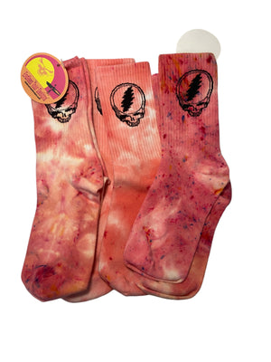 Hot Peach Stealie Crew Socks