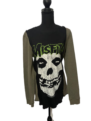 Upcycled Misfits Thermal Shirt -S/M