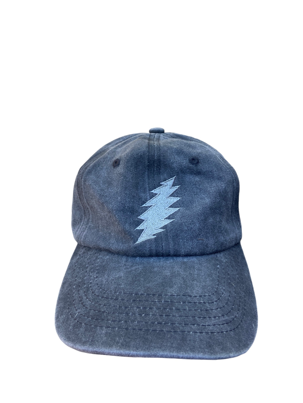 Silver Bolt Dad Hat-Vintage Black