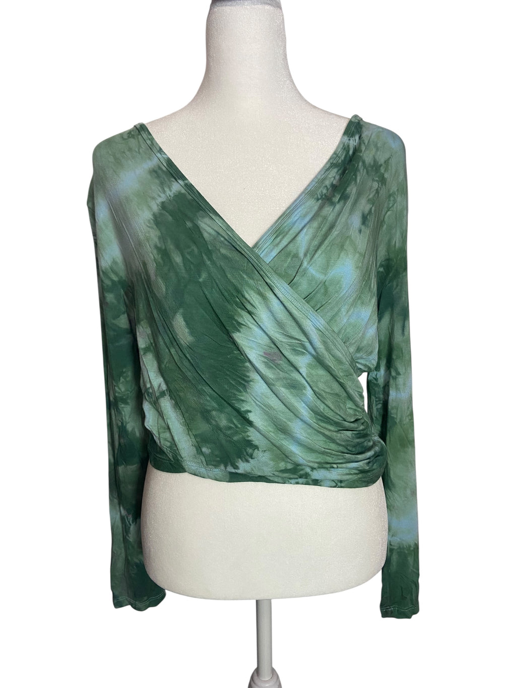 Agate Tie Dye Wrap Top-XL