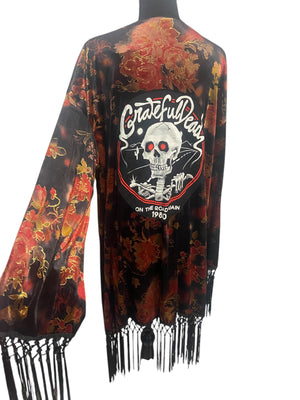 1980 Dead Velvet Fringe Kimono