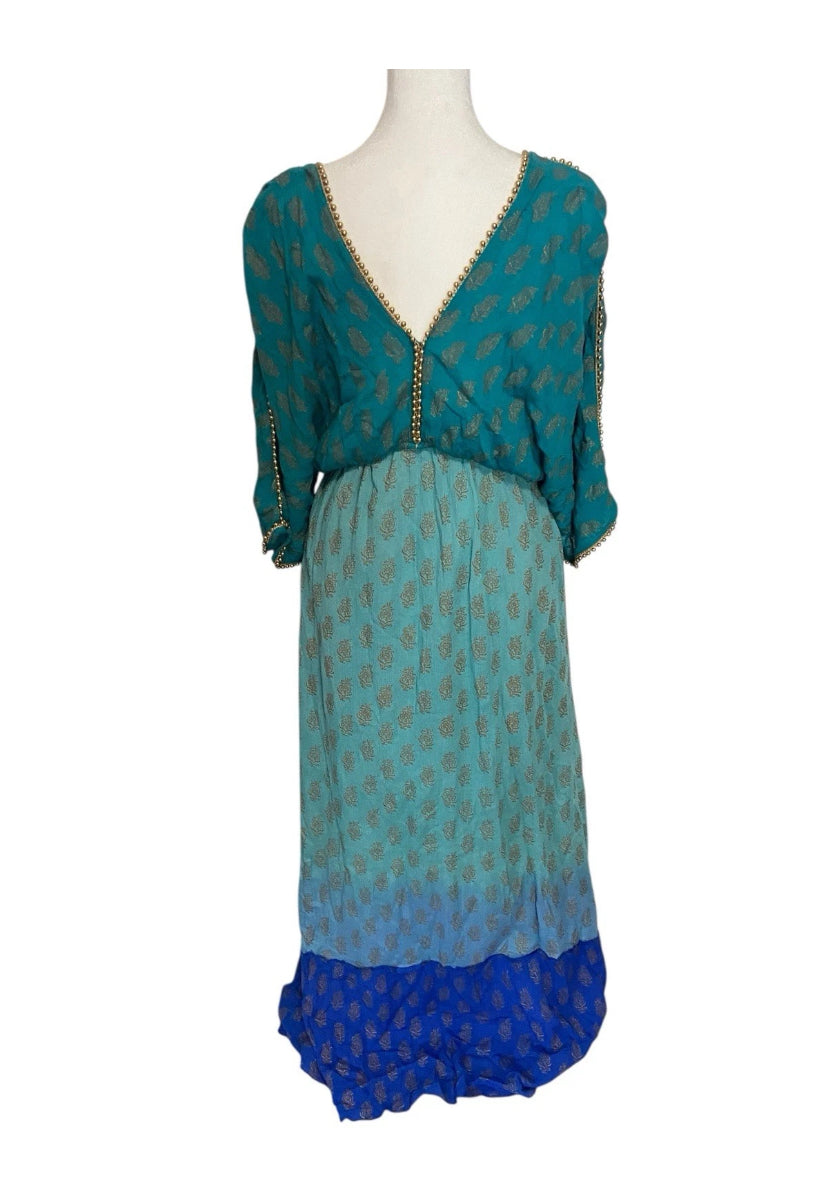 Boston proper Muse Beaded Ombré Knit Maxi Dress