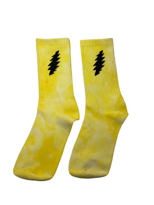 Lemon Bolt Crew Socks