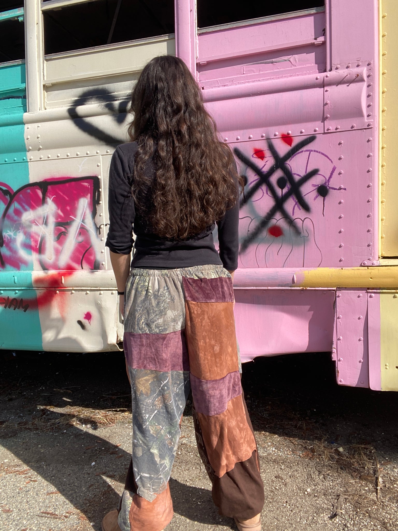 Camo Dead Patchwork Sweatpants(Read Description)