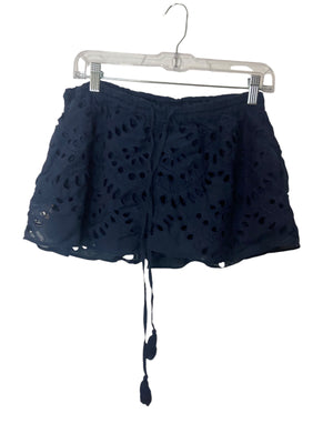 Eyelet Navy Shorts-S/M