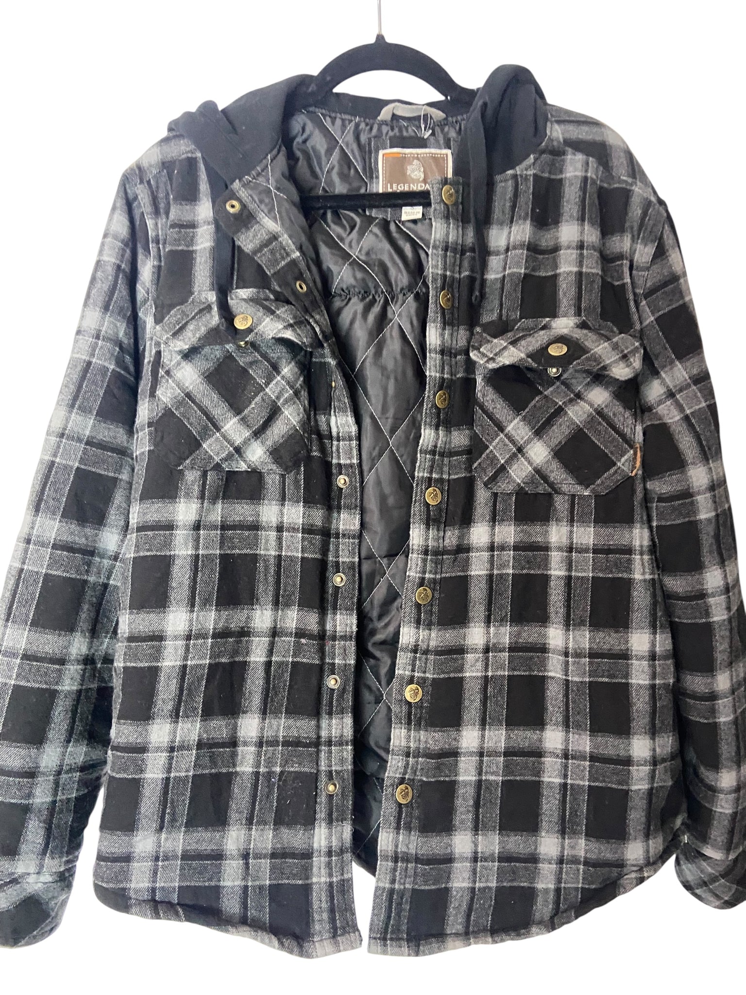 MCR Lined Hooded Flannel- Medium (Please Read Description)