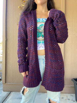 Cats Under The Stars Cardigan- Womens XL