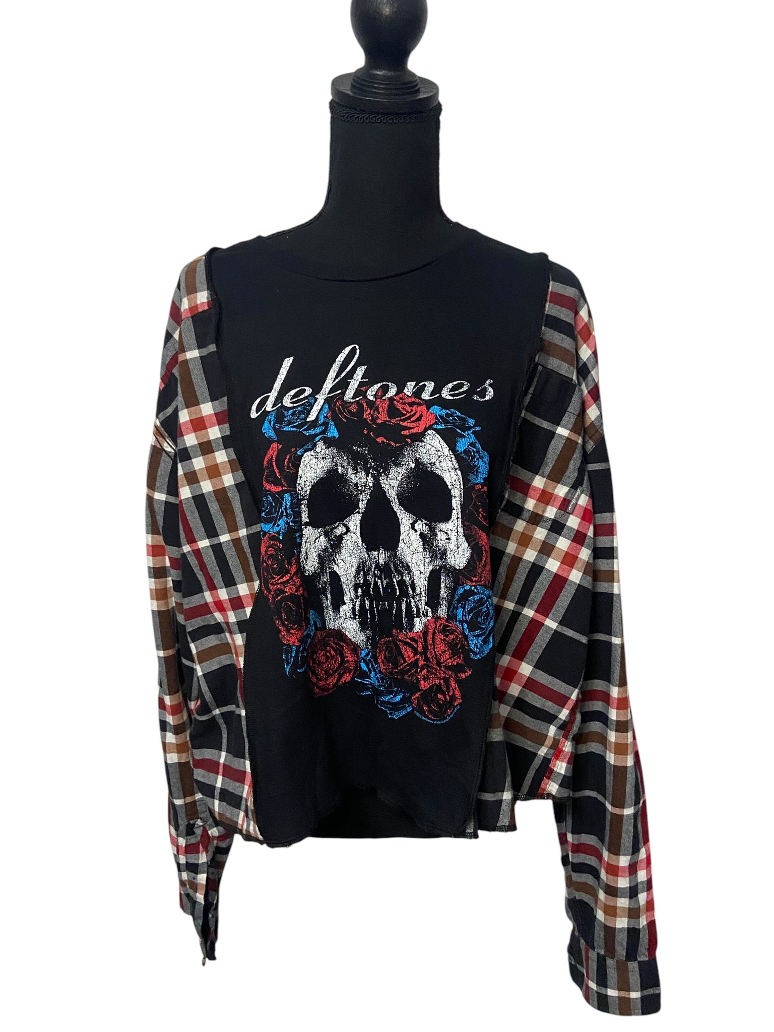 Upcycled Deftones Flannel Shirt - L/XL