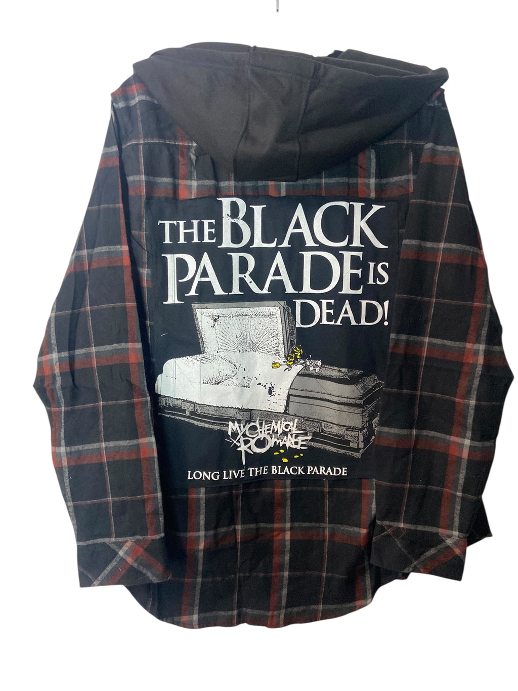 MCR Black Parade Is Dead Hooded Flannel- Mens Large