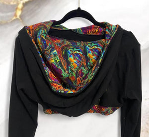 Psychedelic Festival Cropped Hoodie