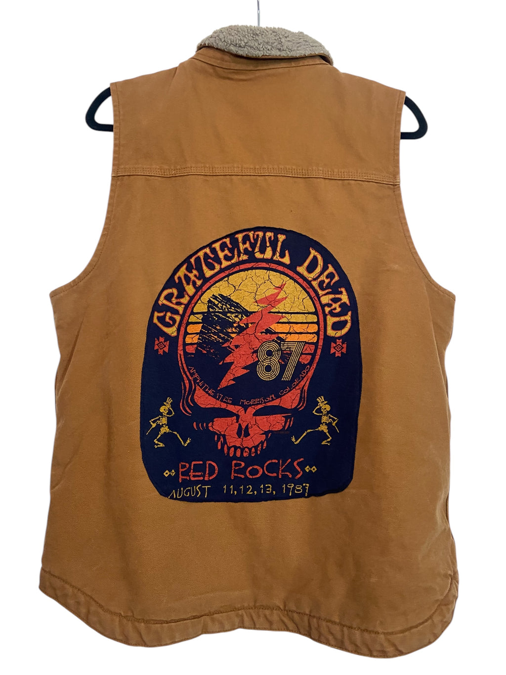 Red Rocks Dead Sherpa Lined Carhartt Vest- Mens Small