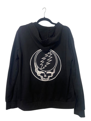 Rhinestone Skull Zip Up- Womens M/L