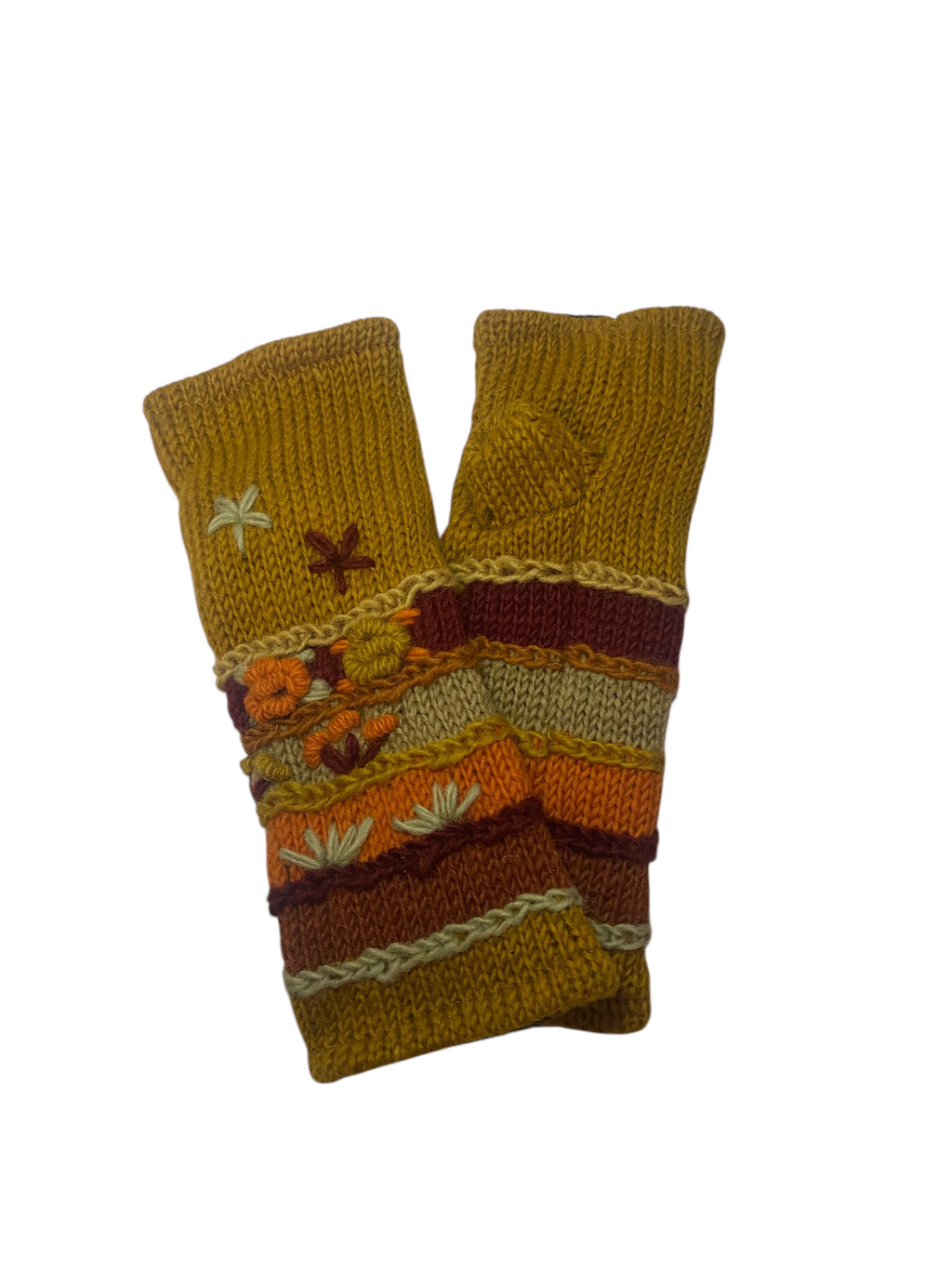 Wool Fleece Lined Fingerless Gloves