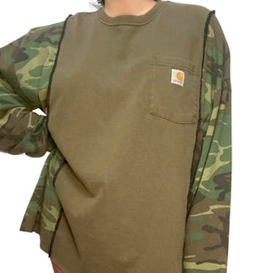 Upcyled Carhartt Camo Shirt -2XL/3XL