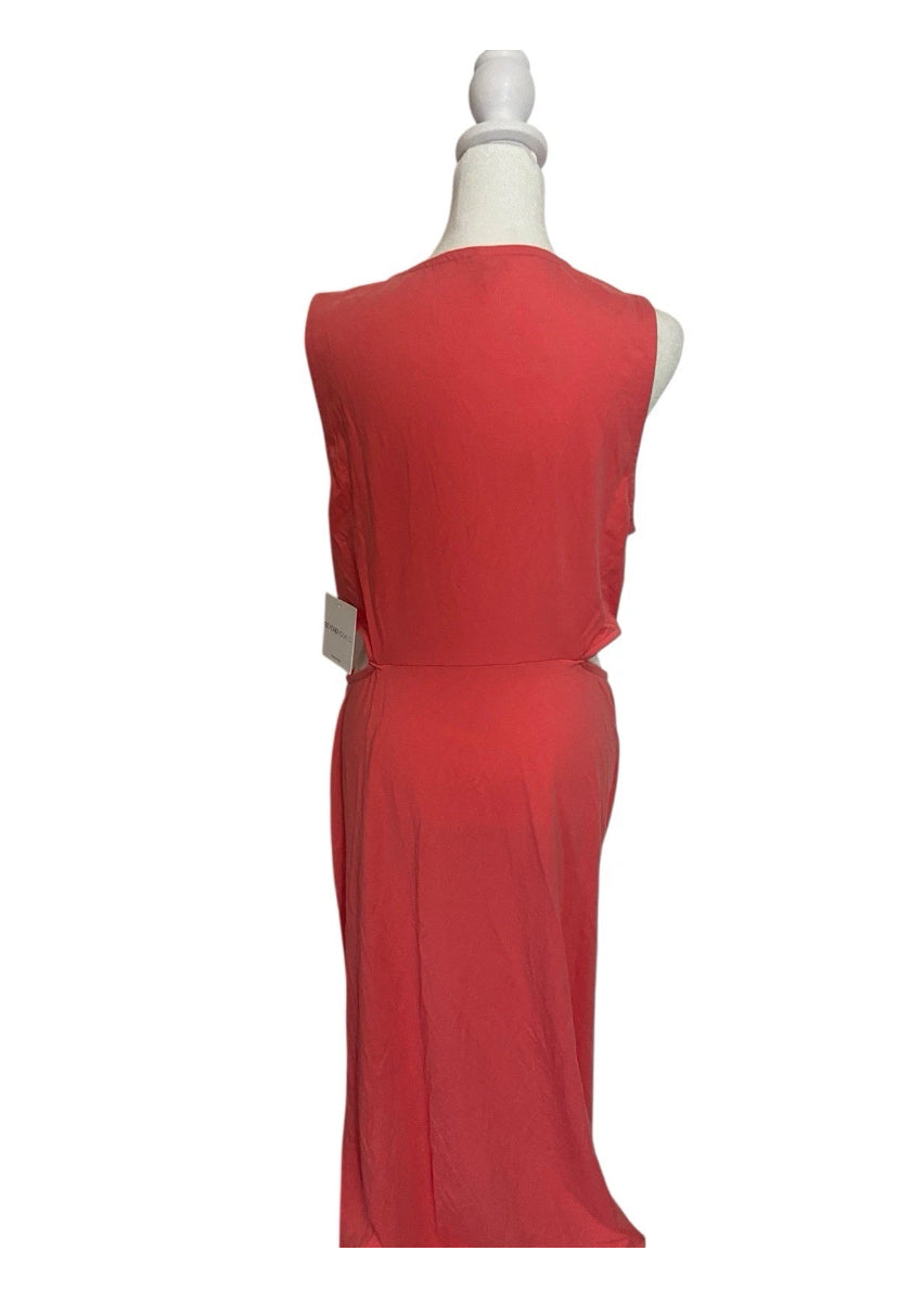 Beyond Yoga Blue Around The World Midi Cut Out Dress