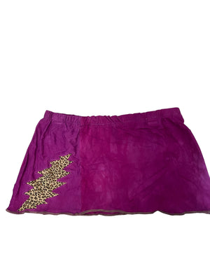 Leopard Bolt Mini Skirt