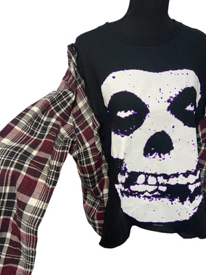 Upcycled Misfits Flannel Shirt - XL/2XL