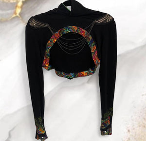 Psychedelic Festival Cropped Hoodie