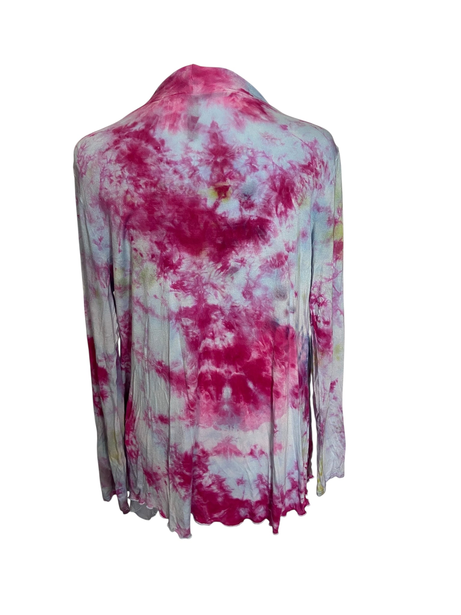 Earth Tie Dye Flounce Cardigan- Medium