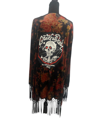 1980 Dead Velvet Fringe Kimono