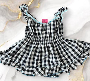 2006 Victorias Secret Milkmaid Gingham Top M/L